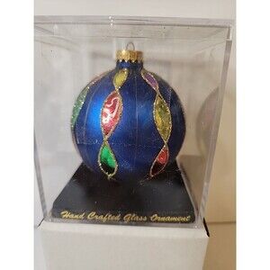 UNIQUE TREASURES COLLECTION LIMITED SERIES HAND CRAFTED ROUND GLASS ORNAMENT